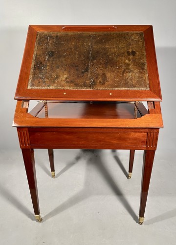 Antiquités - Mahogany architect table by P.Pioniez Paris circa 1780