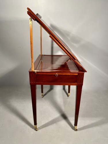 Antiquités - Mahogany architect table by P.Pioniez Paris circa 1780