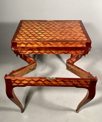 Antiquités - Travel backgammon table by Denizot circa 1770