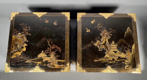  - Pair of Japanese lacquer travel cabinets circa 1680