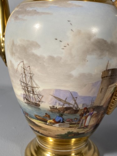Porcelain coffee service by Marc Schoelcher circa 1820 - Porcelain & Faience Style Empire