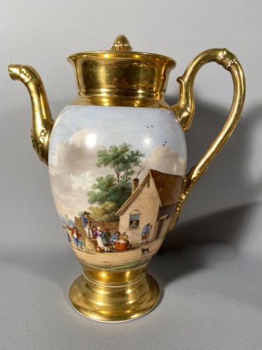 Antiquités - Porcelain coffee service by Marc Schoelcher circa 1820