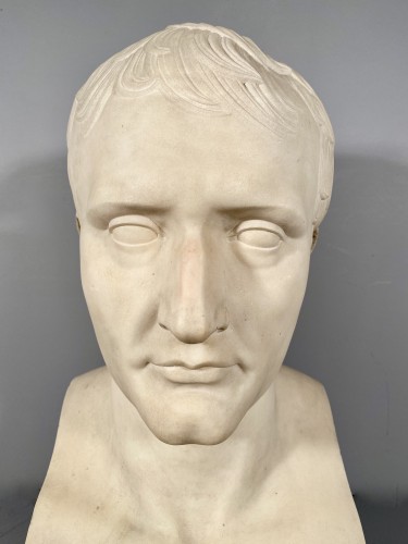 Marble bust of Napoleon in Hermès after Chaudet, Empire period. - Sculpture Style Empire