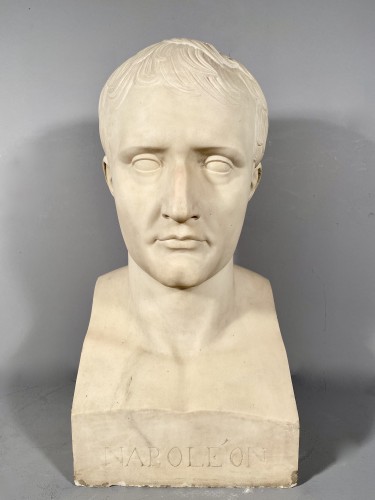 Sculpture  - Marble bust of Napoleon in Hermès after Chaudet, Empire period.