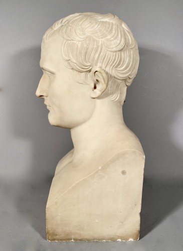 Buste en marbre de Napoléon en Hermès d’après Chaudet, époque Empire - Franck Baptiste Provence