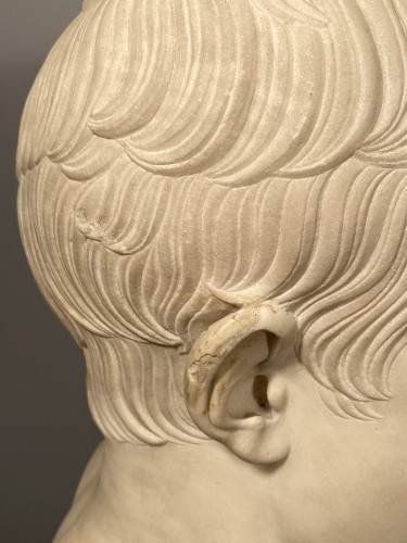 Empire - Marble bust of Napoleon in Hermès after Chaudet, Empire period.