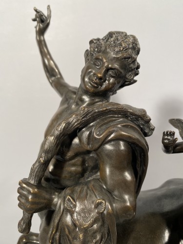The Centaur Chiron Riding by Love, bronze circa 1820 - Sculpture Style Restauration - Charles X