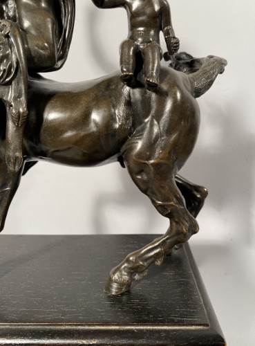 19th century - The Centaur Chiron Riding by Love, bronze circa 1820