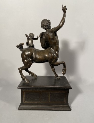 The Centaur Chiron Riding by Love, bronze circa 1820 - Restauration - Charles X