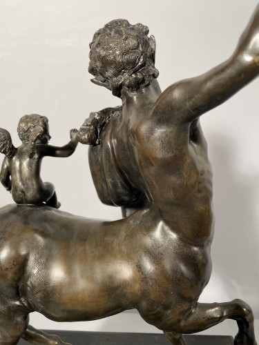Restauration - Charles X - Le centaure Chiron chevauché par l’amour, bronze vers 1820