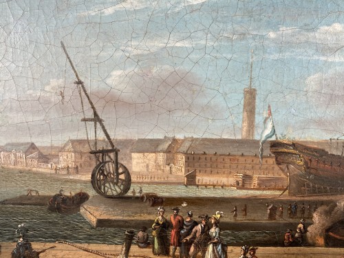 The port of Lorient according to Nicolas Ozanne around 1780 - 