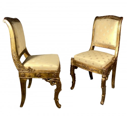 Paire de chaises pour la Duchesse de Berry à Rosny, vers 1820