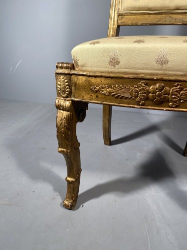 Paire de chaises pour la Duchesse de Berry à Rosny, vers 1820 - Restauration - Charles X