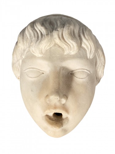 Marble fountain mask, Italy 16th century