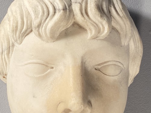 Sculpture Sculpture en Marbre - Masque de fontaine en marbre, Italie XVIe siècle