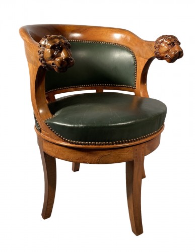 Fauteuil de bureau à assise tournante, Paris vers 1810