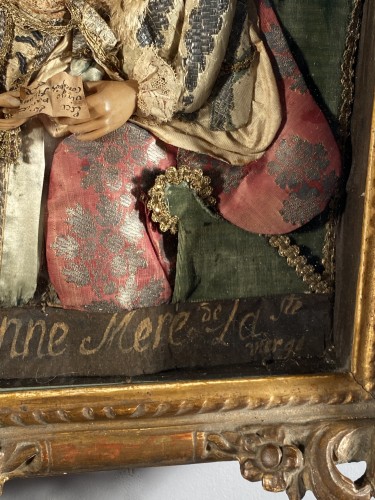 St Anne and the Virgin, dressed wax, workshop of the Guillot Brothers, Nanc - 