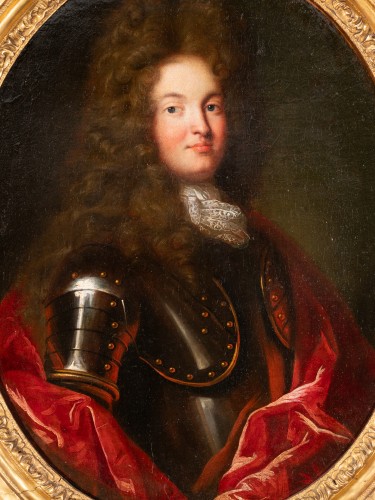Antiquités - Portrait de chevalier, école française vers 1700-1710