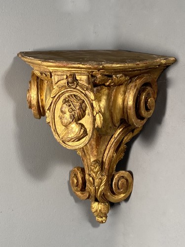 Furniture  - Pair of corner consoles after Delafosse, Paris, Louis XV period