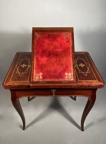 Furniture  - Exotic wood music table, La Rochelle Louis XV period