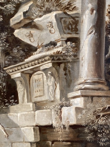 Pair of grisailles views of ports, Provence circa 1800 - Louis XVI