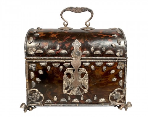 Tortoise shell and silver box 18th century