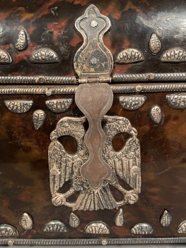 Coffret en écaille de Tortue et argent 18e siècle - Objets de Vitrine Style Louis XV