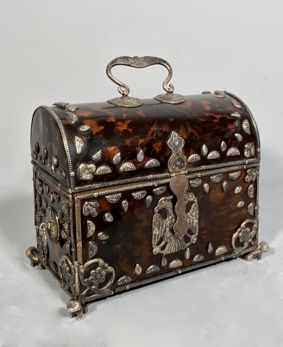 Tortoise shell and silver box 18th century - 