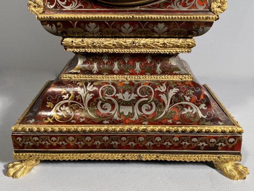 XVIIe siècle - Pendule « tête de poupée » en marqueterie Boulle, Paris époque Louis XIV