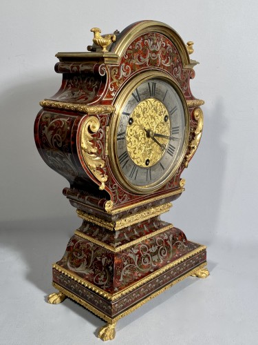 Louis XIV - Pendule « tête de poupée » en marqueterie Boulle, Paris époque Louis XIV