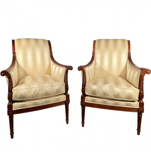 French fine 18th armchairs, attributed to G. Jacob around 