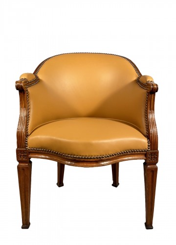 Walnut desk chair, P.Pillot, Nîmes around 1780