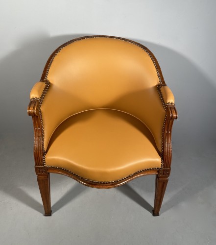 Walnut desk chair, P.Pillot, Nîmes around 1780 - 