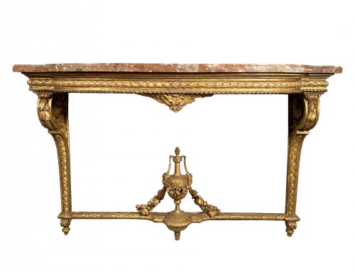 Console en bois de chêne doré attribuable à G. Jacob vers 1780