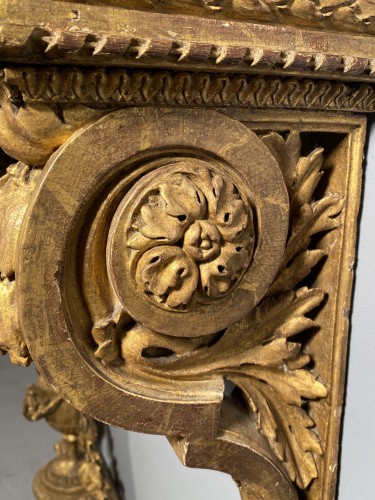 Gilt oak &quot;console d’applique&quot; attributable to G. Jacob around 1780 - Furniture Style Louis XVI