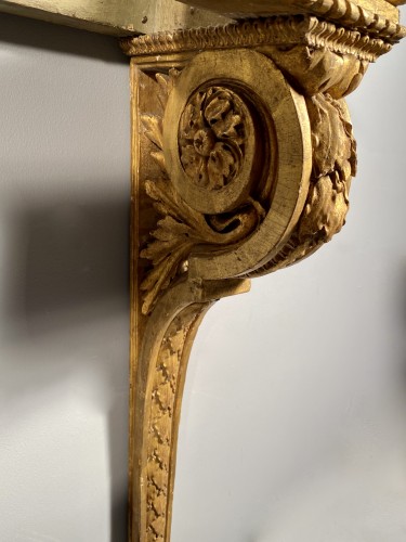 Antiquités - Gilt oak &quot;console d’applique&quot; attributable to G. Jacob around 1780
