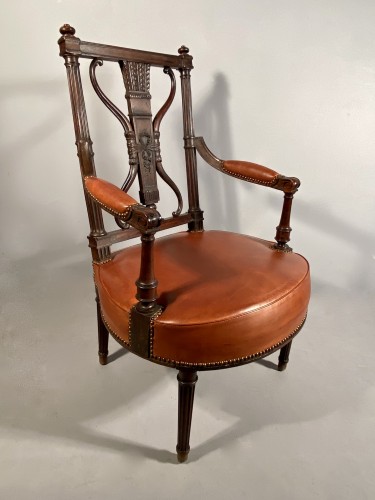 Paire de fauteuils aux arcs et carquois, G.Jacob vers 1793 - Franck Baptiste Provence