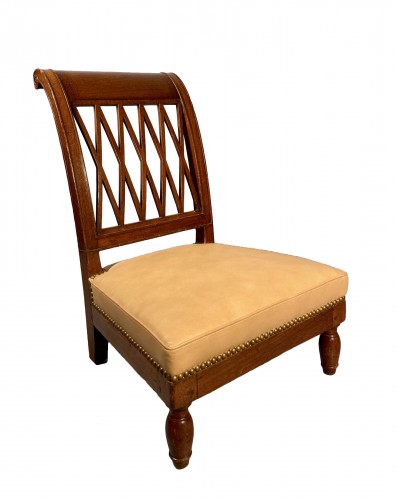 Chaise chauffeuse par Jacob Frères provenant de Fontainebleau