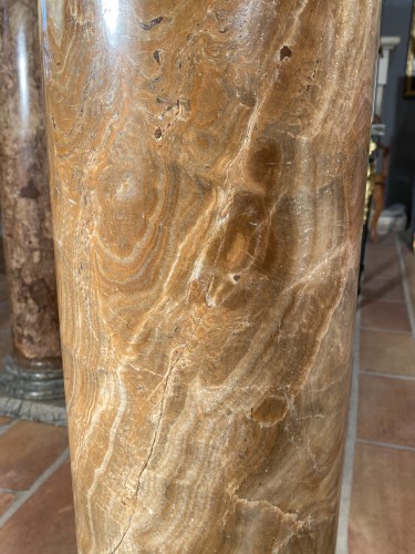Pair of columns in ribboned alabaster, Rome 17th century - 