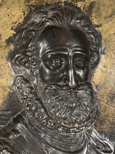 Paire de plaques en fer damasquiné, G.Dupré vers 1600 - Franck Baptiste Provence