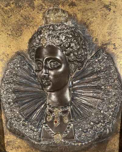 Renaissance - Paire de plaques en fer damasquiné, G.Dupré vers 1600