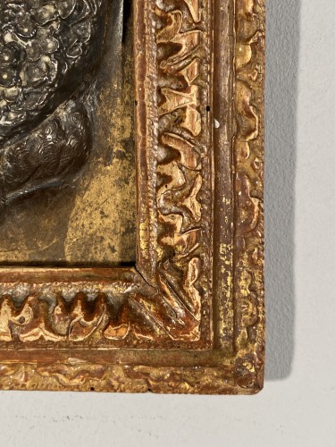 Antiquités - Paire de plaques en fer damasquiné, G.Dupré vers 1600