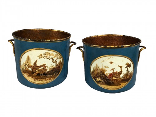 Pair of bottle buckets, Paris circa 1770.