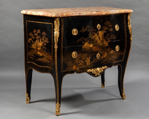 Furniture  - European lacquer commode by Roussel, Paris circa 176