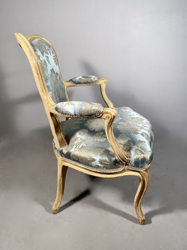 XVIIIe siècle - Paire de fauteuils à coiffer pour les Menus plaisirs du roi, N.Blanchard vers 1770