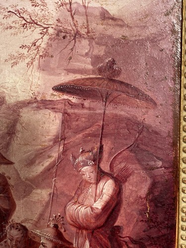 Antiquités - Les pêcheurs chinois, attribué à Vigoureux Duplessis 18e siècle