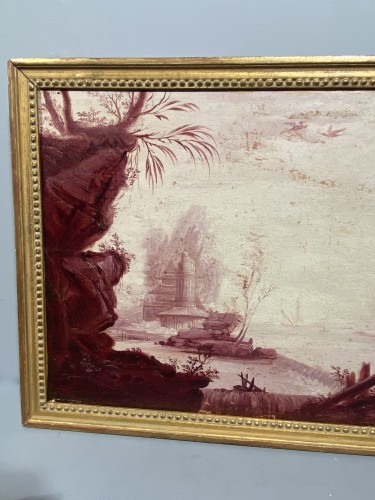 Antiquités - Les pêcheurs chinois, attribué à Vigoureux Duplessis 18e siècle