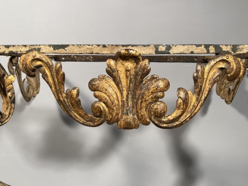 Pair of wrought iron consoles, Provence Régence périod - Furniture Style French Regence