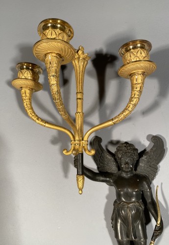 Antiquités - Pair of wall lights for children, Paris Empire period