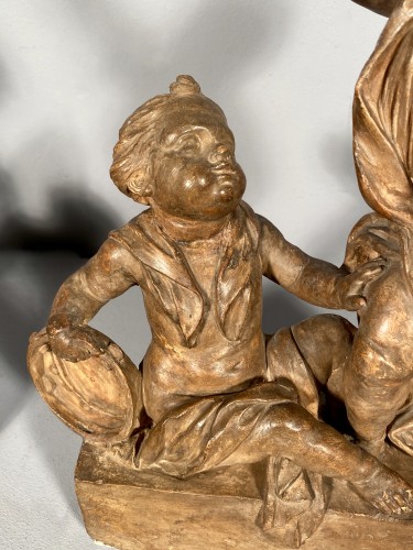Project of terracotta andirons for child musicians, Paris circa 1770 - Transition